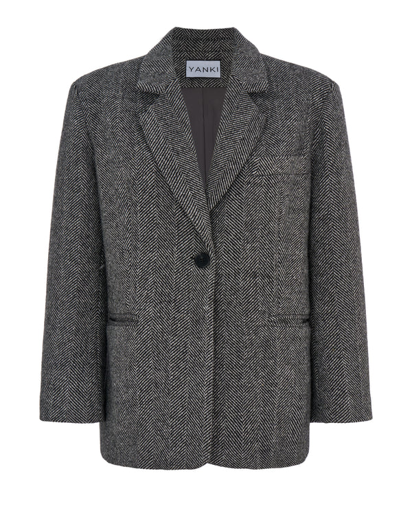 Straight-cut jacket in grey color