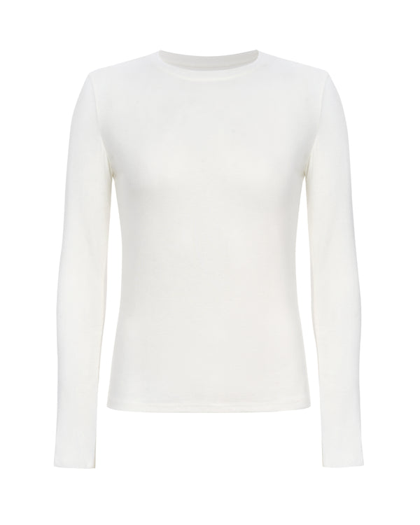 Viscose long sleeve in white color