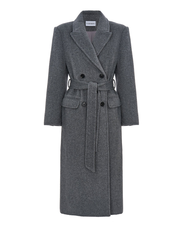 Oversize coat in grey color