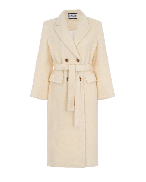 Straight-cut wool coat