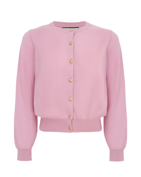 Wool cardigan in pink color