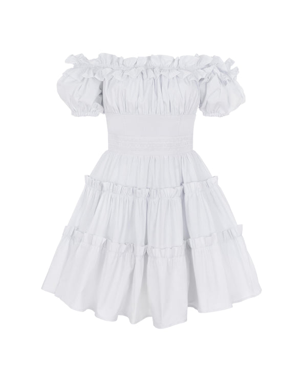 Сукня із бавовни білого кольору