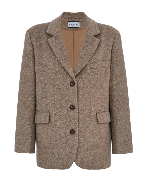 Coat-jacket in beige color