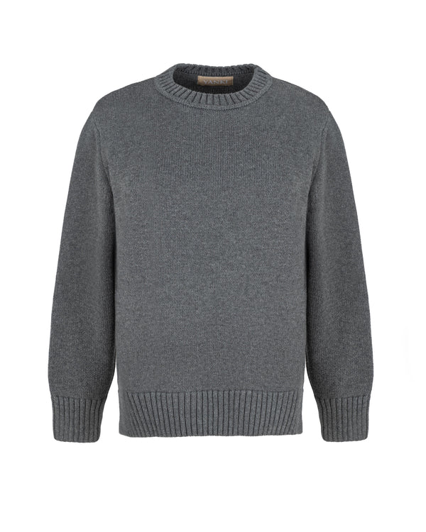Sweater made of cotton in graphite color